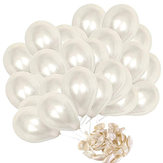 Pack of 100 - White Latex Balloons