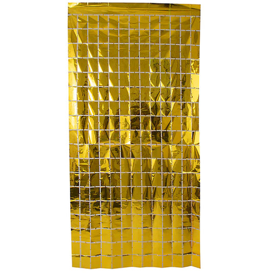 Shimmering Gold Foil Fringe Curtain