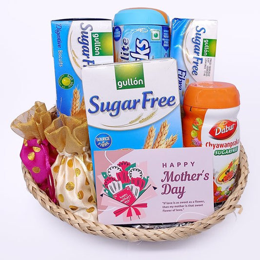 Mother's Day Gift Basket: Card & Snacks