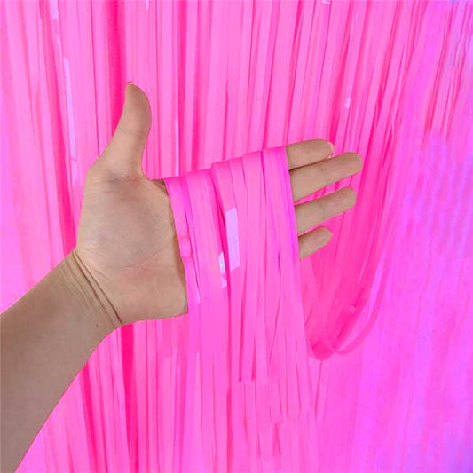 Pink Sparkle Foil Curtain Backdrop Party Decor