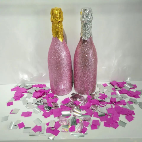 Glittery Pink Champagne Bottle Celebration Popper