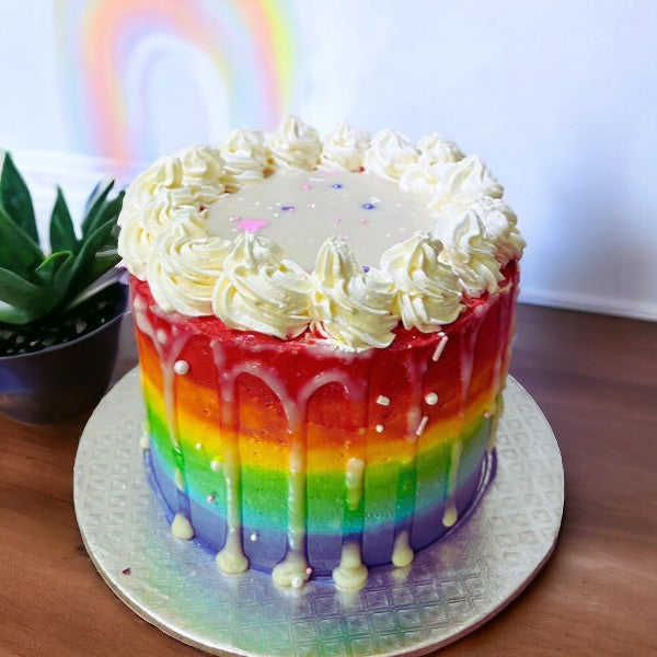 Vibrant Rainbow Cake from Crave Bakery