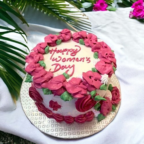 Floral Cream Cake (Choose Flavor)