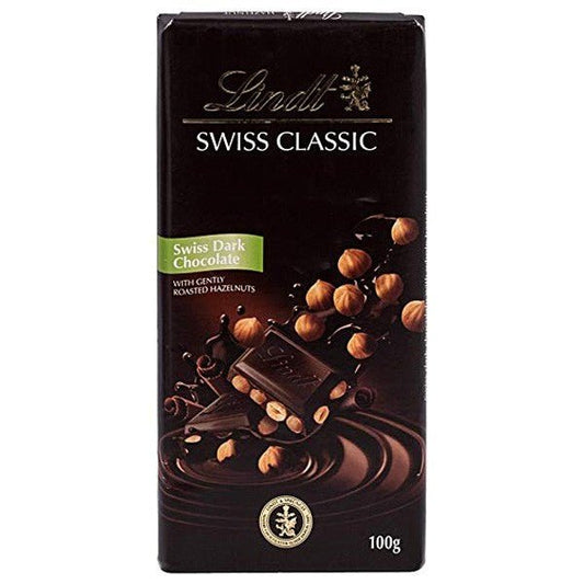 Lindt Swiss Classic Dark Chocolate 100g (Roasted Hazelnuts) - Flowers to Nepal - FTN